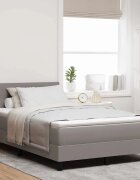 vidaXL Легло с пружинирана основа с таблото Таупе 120 x 200 cm текстил
