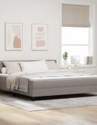 vidaXL Легло с пружинирана основа с таблото Таупе 180 x 200 cm текстил