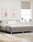 vidaXL Легло с пружинирана основа с таблото Таупе 180 x 200 cm текстил