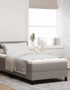 vidaXL Легло с пружинирана основа с таблото Таупе 200 x 100 cm текстил