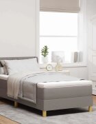 vidaXL Легло с пружинирана основа с таблото Таупе 200 x 100 cm текстил