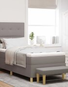 vidaXL Легло с пружинирана основа с таблото Таупе 200 x 100 cm текстил
