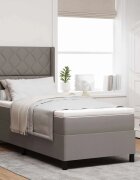 vidaXL Легло с пружинирана основа с таблото Таупе 200 x 100 cm текстил