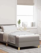vidaXL Легло с пружинирана основа с таблото Таупе 200 x 100 cm текстил