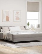 vidaXL Легло с пружинирана основа с таблото Таупе 200 x 180 cm текстил