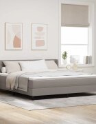 vidaXL Легло с пружинирана основа с таблото Таупе 200 x 180 cm текстил