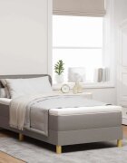 vidaXL Легло с пружинирана основа с таблото Таупе 80 x 200 cm текстил