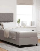 vidaXL Легло с пружинирана основа с таблото Таупе 80 x 200 cm текстил