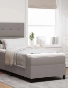 vidaXL Легло с пружинирана основа с таблото Таупе 80 x 200 cm текстил