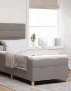 vidaXL Легло с пружинирана основа с таблото Таупе 80 x 200 cm текстил