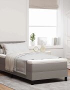 vidaXL Легло с пружинирана основа с таблото Таупе 90 x 190 cm текстил