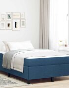vidaXL Легло с пружинирана основа Синьо 120 x 190 cm текстил