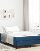 vidaXL Легло с пружинирана основа Синьо 120 x 190 cm текстил