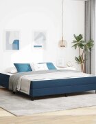 vidaXL Легло с пружинирана основа Синьо 180 x 200 cm текстил