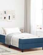 vidaXL Легло с пружинирана основа Синьо 90 x 190 cm текстил