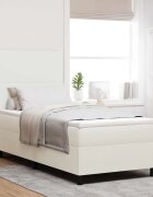 vidaXL Легло с пружинирана основа Слонова кост и бяло 80 x 200 cm