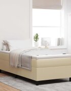 vidaXL Легло с пружинирана основа Светлосив и бял 100 x 200 cm