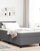 vidaXL Легло с пружинирана основа Светлосив и бял 100 x 200 cm