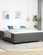vidaXL Легло с пружинирана основа Светлосив и бял 180 x 200 cm