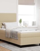 vidaXL Легло с пружинирана основа Светлосив и бял 80 x 200 cm
