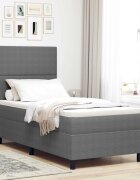 vidaXL Легло с пружинирана основа Светлосив и бял 90 x 190 cm