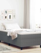 vidaXL Легло с пружинирана основа Светлосив и бял 90 x 200 cm