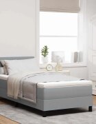 vidaXL Легло с пружинирана основа Светлосиво 100 x 200 cm текстил