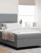 vidaXL Легло с пружинирана основа Светлосиво 120 x 190 cm текстил