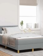 vidaXL Легло с пружинирана основа Светлосиво 120 x 190 cm текстил