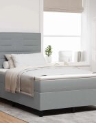vidaXL Легло с пружинирана основа Светлосиво 120 x 190 cm текстил