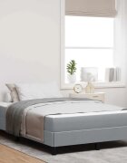 vidaXL Легло с пружинирана основа Светлосиво 120 x 190 cm текстил