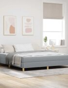 vidaXL Легло с пружинирана основа Светлосиво 180 x 200 cm текстил