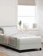 vidaXL Легло с пружинирана основа Светлосиво 200 x 100 cm Кадифе