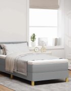 vidaXL Легло с пружинирана основа Светлосиво 200 x 100 cm текстил