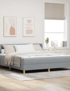 vidaXL Легло с пружинирана основа Светлосиво 200 x 180 cm текстил