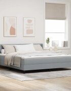 vidaXL Легло с пружинирана основа Светлосиво 200 x 180 cm текстил