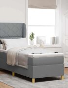 vidaXL Легло с пружинирана основа Светлосиво 200 x 80 см текстил