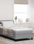 vidaXL Легло с пружинирана основа Светлосиво 90 x 190 cm текстил
