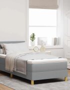 vidaXL Легло с пружинирана основа Светлосиво 90 x 190 cm текстил