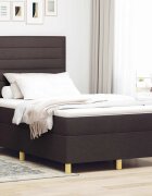 vidaXL Легло с пружинирана основа Тъмен кафяв 120 x 190 cm текстил