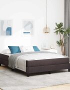 vidaXL Легло с пружинирана основа Тъмен кафяв 140 x 190 cm текстил