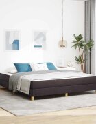 vidaXL Легло с пружинирана основа Тъмен кафяв 180 x 200 cm текстил