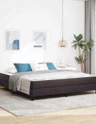 vidaXL Легло с пружинирана основа Тъмен кафяв 180 x 200 cm текстил