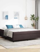 vidaXL Легло с пружинирана основа Тъмен кафяв 180 x 200 cm текстил