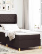 vidaXL Легло с пружинирана основа Тъмен кафяв 200 x 100 cm текстил