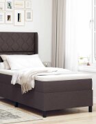 vidaXL Легло с пружинирана основа Тъмен кафяв 200 x 100 cm текстил