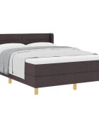 vidaXL Легло с пружинирана основа Тъмен кафяв 200 x 160 см текстил