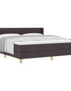 vidaXL Легло с пружинирана основа Тъмен кафяв 200 x 180 cm текстил