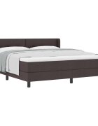 vidaXL Легло с пружинирана основа Тъмен кафяв 200 x 180 cm текстил