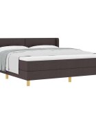 vidaXL Легло с пружинирана основа Тъмен кафяв 200 x 180 cm текстил